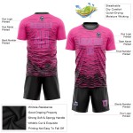 Rosa Uniform Fußball Schwarz-Licht Custom Sublimation Jersey Blau