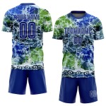 Fußball Royal-White Tie Jersey Custom Dye Uniform Sublimation