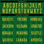 Fußballuniform Gold Grün Trikot Kelly Sublimation Custom