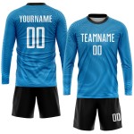Fußball Sublimation Licht Custom Weiß-Schwarz Uniform Jersey Blau Fußball Sublimation Licht Custom Weiß-Schwarz Uniform Jersey Blau