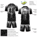 Uniform Trikot Schwarz Fußball Sublimation Weiß Custom