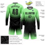 Fade Pea Jersey Custom Fashion Sleeve Uniform Fußball Sublimation Lange Schwarz Grün