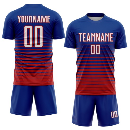 Sublimation Fade Uniform Jersey Custom Nadelstreifen Weiß-Rot Fashion Soccer Royal Sublimation Fade Uniform Jersey Custom Nadelstreifen Weiß-Rot Fashion Soccer Royal