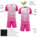 Uniform Sublimation Custom Jersey Fußball Weiß Rosa