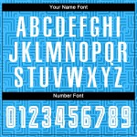 Home Weiß Blau Sublimation Uniform Fußball Jersey Licht Custom