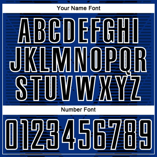 Benutzerdefinierte Blau US Navy Schwarz-Weiß Sublimation Jersey Linien Fußballuniform