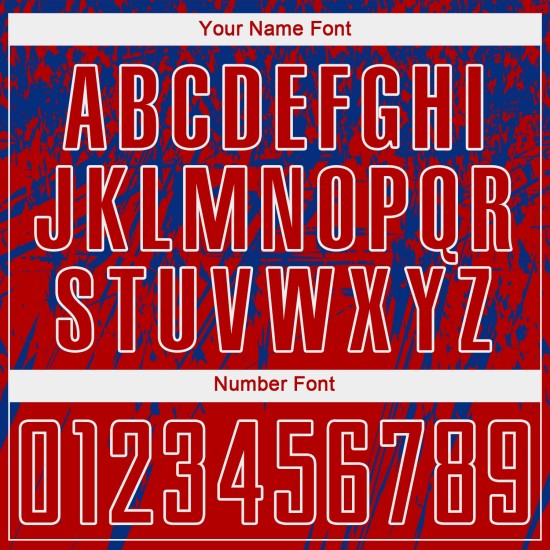 Fußballuniform Royal-Weiß Benutzerdefiniertes Sublimationstrikot Rot