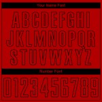 Rote Sublimation Custom Jersey Fußballuniform Schwarz Rote Sublimation Custom Jersey Fußballuniform Schwarz