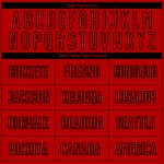 Rote Sublimation Custom Jersey Fußballuniform Schwarz Rote Sublimation Custom Jersey Fußballuniform Schwarz