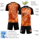 Uniform Jersey Orange Custom Bay Afrikanische Muster Sublimation Fußball Orange-Schwarz Uniform Jersey Orange Custom Bay Afrikanische Muster Sublimation Fußball Orange-Schwarz