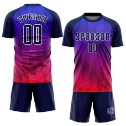 Jersey Navy-Hot Pink Fußball Custom Royal Uniform Sublimation