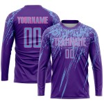 Lila Blau-Rosa Sublimation Jersey Uniform Custom Fußball Licht