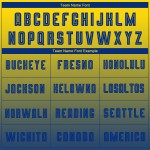 Sublimation Fußball Jersey Ärmel Royal Uniform Custom Gold Mode Verblassen Lange