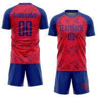 Fußballtrikot Uniform Custom Sublimation Royal Red Fußballtrikot Uniform Custom Sublimation Royal Red