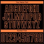 Benutzerdefinierte Sublimation Streifen Schwarz Jersey Fußball Orange Uniform Tiger