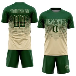 Sublimation Fußball Creme Grün Jersey Custom Uniform